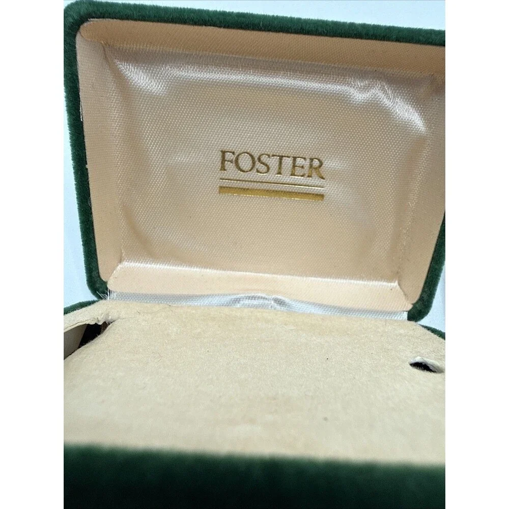 Vintage 1960s FOSTER Gold Tone Belt Buckle NOS with Original Box 1 1/8